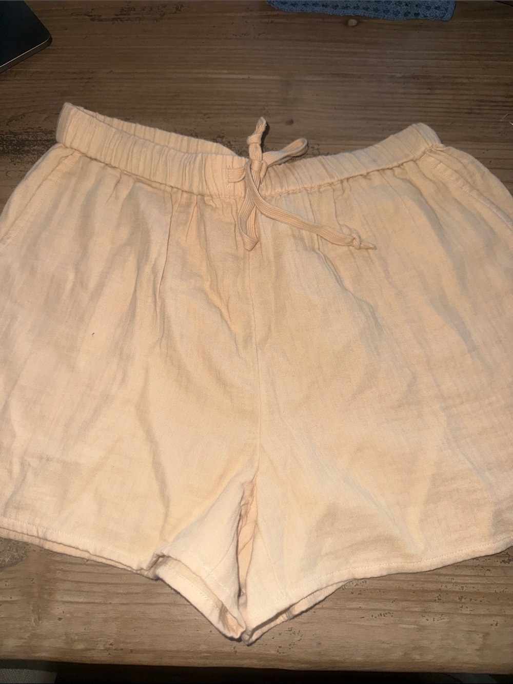 Wilfred Soft Peach High-Waist Drawstring Shorts